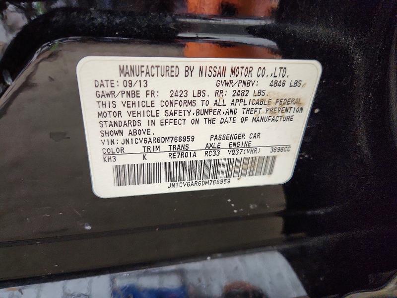 Aukcja sprzedaży 2013 Infiniti G37 Sedan, vin: JN1CV6AR6DM766959, numer aukcji: 63890736