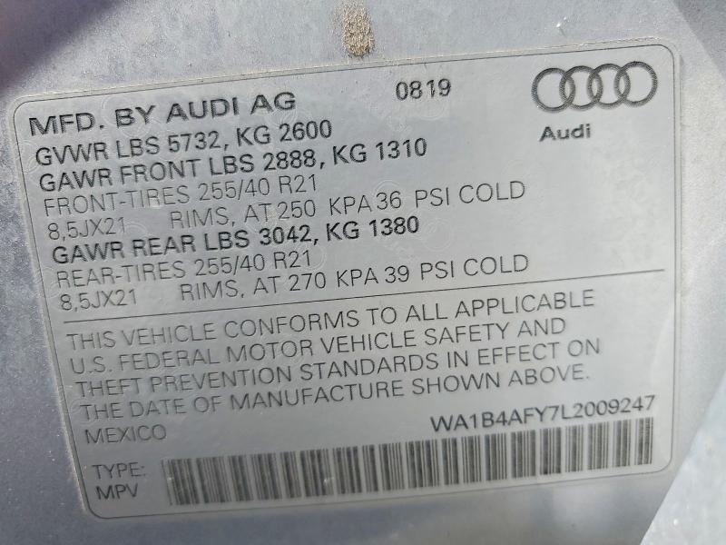 Aukcja sprzedaży 2020 Audi Sq5, vin: WA1B4AFY7L2009247, numer aukcji: 64044436