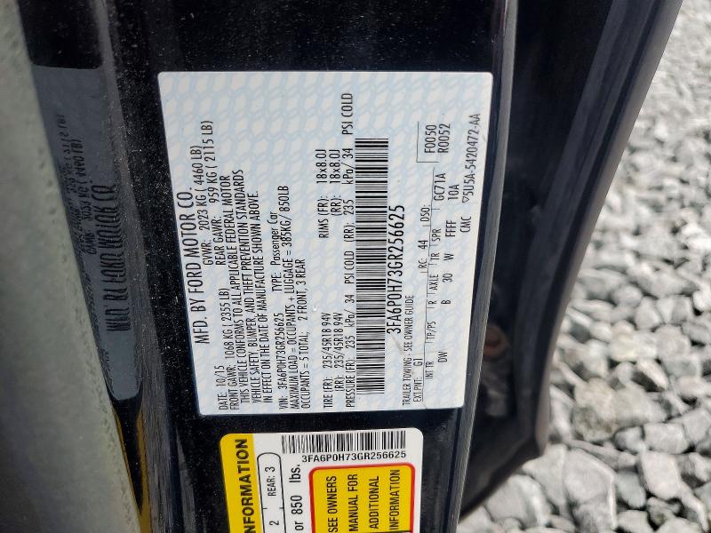 64682066 :رقم المزاد ، 3FA6P0H73GR256625 vin ، 2016 Ford Fusion مزاد بيع