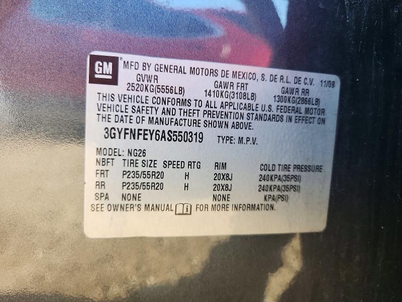 Aukcja sprzedaży 2010 Cadillac Srx, vin: 3GYFNFEY6AS550319, numer aukcji: 65716886