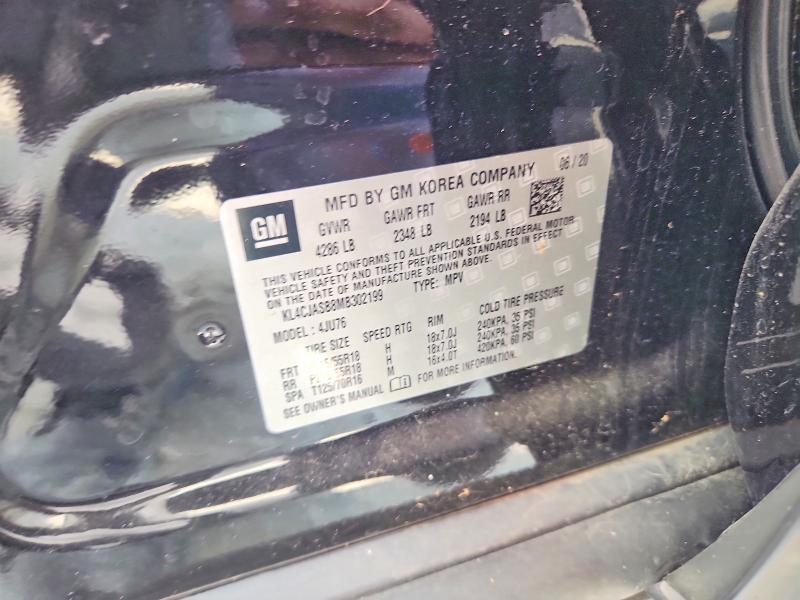 67021286 :رقم المزاد ، KL4CJASB8MB302199 vin ، 2021 Buick Encore مزاد بيع