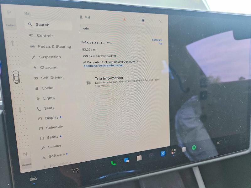Aukcja sprzedaży 2022 Tesla Model S, vin: 5YJSA1E51NF473110, numer aukcji: 63866206