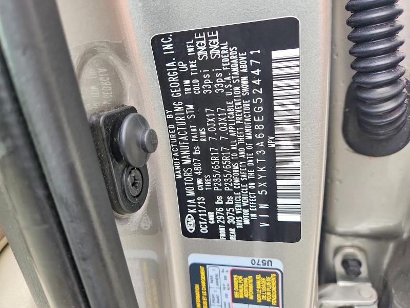 Aukcja sprzedaży 2014 Kia Sorento, vin: 5XYKT3A68EG524471, numer aukcji: 64550156