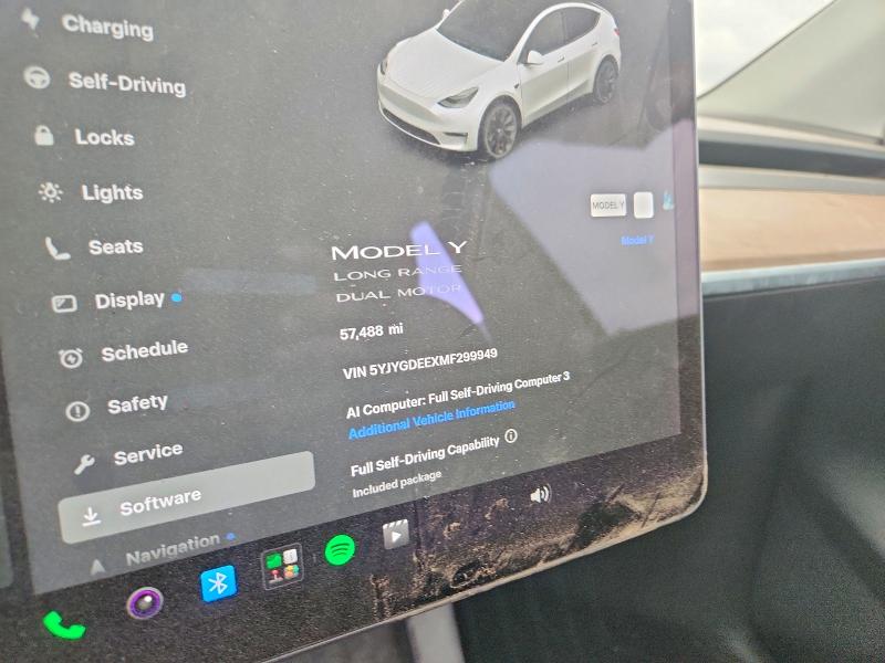 Продаж на аукціоні авто 2021 Tesla Model Y, vin: 5YJYGDEEXMF299949, номер лоту: 65621896