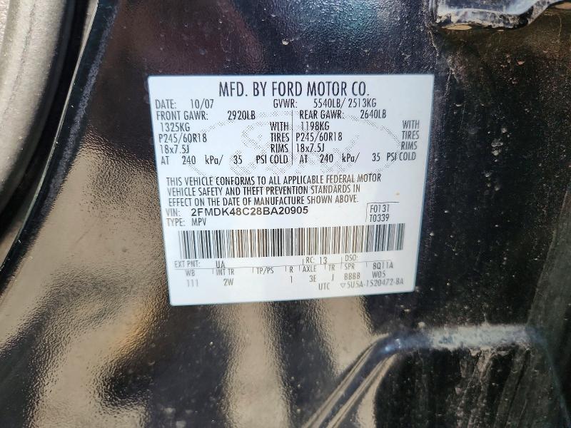 Продаж на аукціоні авто 2008 Ford Edge, vin: 2FMDK48C28BA20905, номер лоту: 63562726