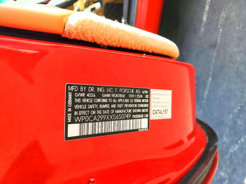 Aukcja sprzedaży 1999 Porsche 911, vin: WP0CA299XXS650749, numer aukcji: 64156106