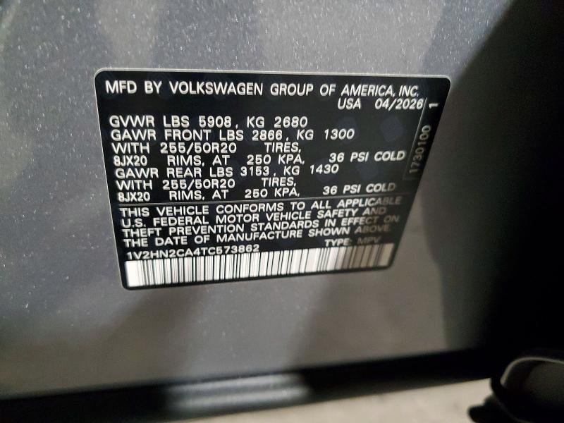 Aukcja sprzedaży 2026 Volkswagen Atlas, vin: 1V2HN2CA4TC573862, numer aukcji: 63597596