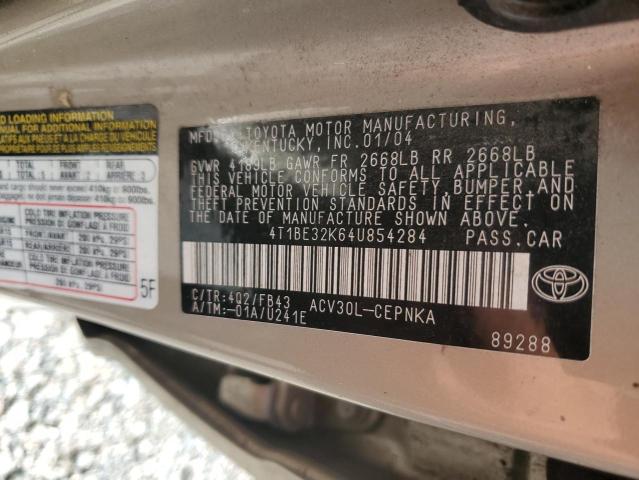 Продаж на аукціоні авто 2004 Toyota Camry, vin: 4T1BE32K64U854284, номер лоту: 63929926