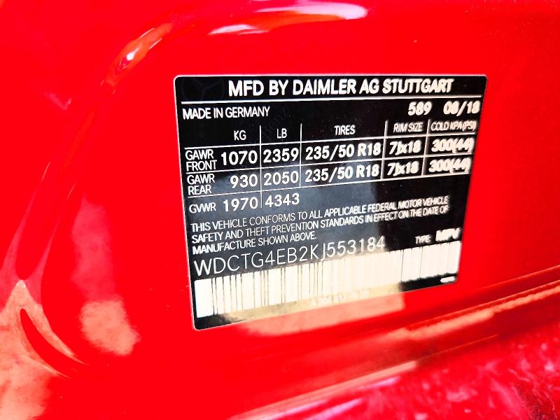 Aukcja sprzedaży 2019 Mercedes-benz Gla, vin: WDCTG4EB2KJ553184, numer aukcji: 63801206