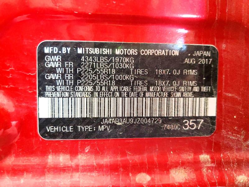 Продажа на аукционе авто 2018 Mitsubishi Outlander Sport, vin: JA4AR3AU9JZ004729, номер лота: 66249296
