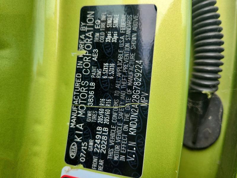 Продаж на аукціоні авто 2016 Kia Soul, vin: KNDJN2A28G7829224, номер лоту: 65107396