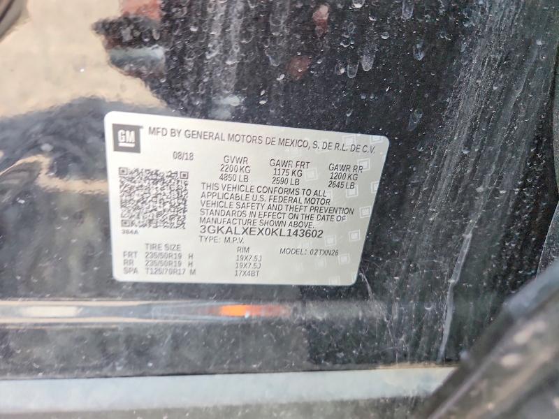 Aukcja sprzedaży 2019 Gmc Terrain, vin: 3GKALXEX0KL143602, numer aukcji: 66391036