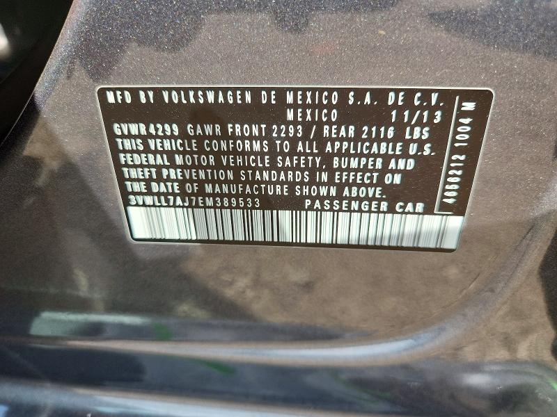 Продаж на аукціоні авто 2014 Volkswagen Jetta, vin: 3VWLL7AJ7EM389533, номер лоту: 66235226