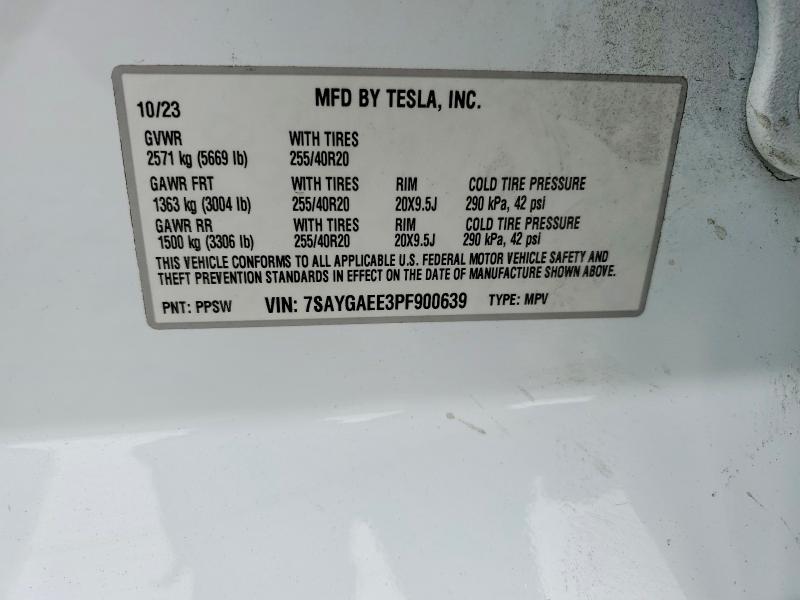 Aukcja sprzedaży 2023 Tesla Model Y, vin: 7SAYGAEE3PF900639, numer aukcji: 64847506