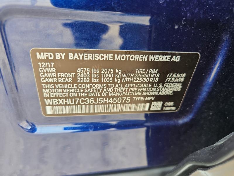 Продаж на аукціоні авто 2018 Bmw X1, vin: WBXHU7C36J5H45075, номер лоту: 63556946
