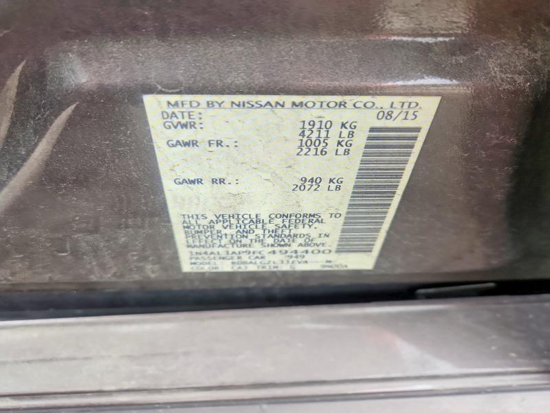 Aukcja sprzedaży 2015 Nissan Altima, vin: 1N4AL3AP9FC494400, numer aukcji: 67239426