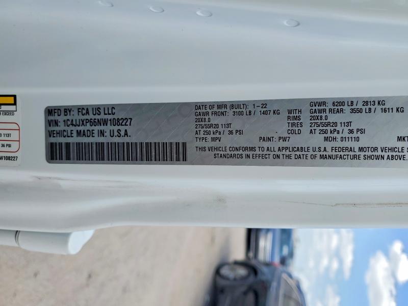 Aukcja sprzedaży 2022 Jeep Wrangler Unlimited, vin: 1C4JJXP66NW108227, numer aukcji: 65846666