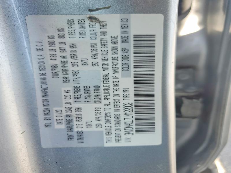 65003556 :رقم المزاد ، 3MVDMACL7LM122002 vin ، 2020 Mazda Cx-30 مزاد بيع