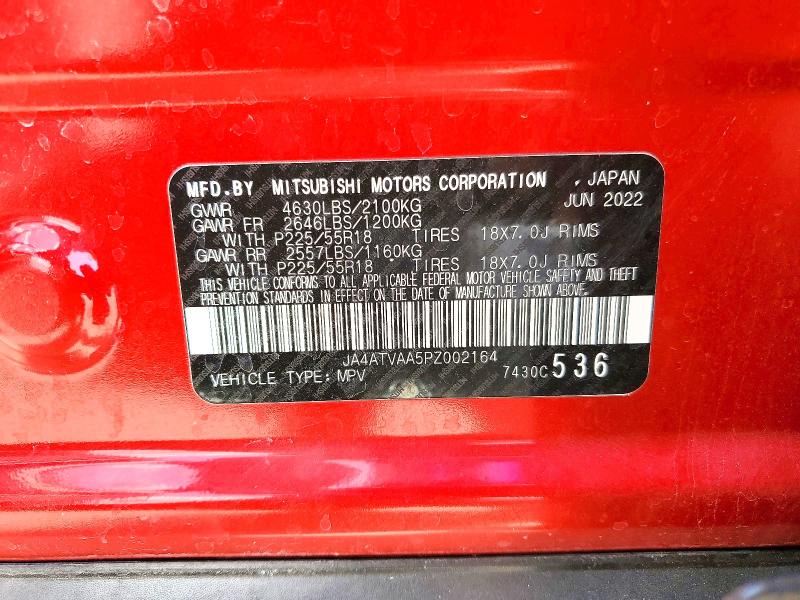 64967106 :رقم المزاد ، JA4ATVAA5PZ002164 vin ، 2023 Mitsubishi Eclipse Cross مزاد بيع