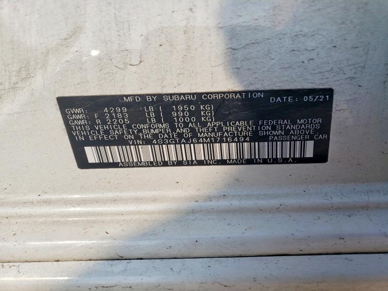 Продаж на аукціоні авто 2021 Subaru Impreza, vin: 4S3GTAJ64M1716494, номер лоту: 65576886