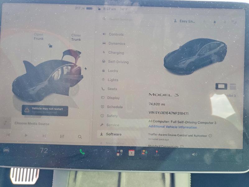 Продажа на аукционе авто 2022 Tesla Model 3, vin: 5YJ3E1EA7NF318471, номер лота: 64121786