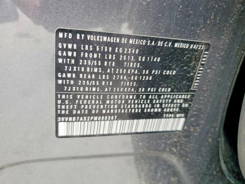 Продажа на аукционе авто 2023 Volkswagen Tiguan, vin: 3VVNB7AX2PM099367, номер лота: 64205926