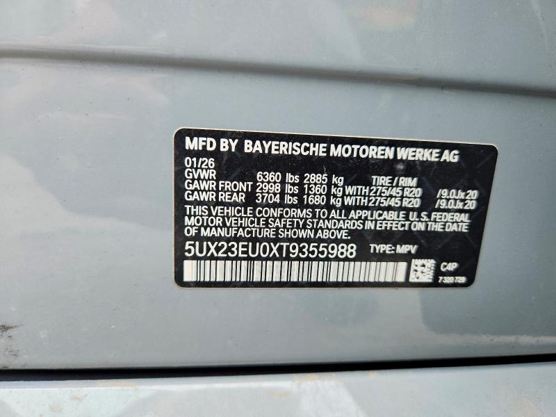 Продаж на аукціоні авто 2026 Bmw X5, vin: 5UX23EU0XT9355988, номер лоту: 65812566