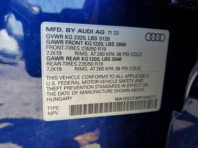 Продаж на аукціоні авто 2024 Audi Q3, vin: WA1EECF36R1066273, номер лоту: 64140616