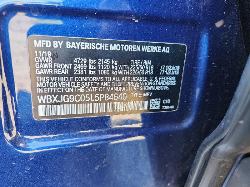 Продажа на аукционе авто 2020 Bmw X1, vin: WBXJG9C05L5P84640, номер лота: 63223756