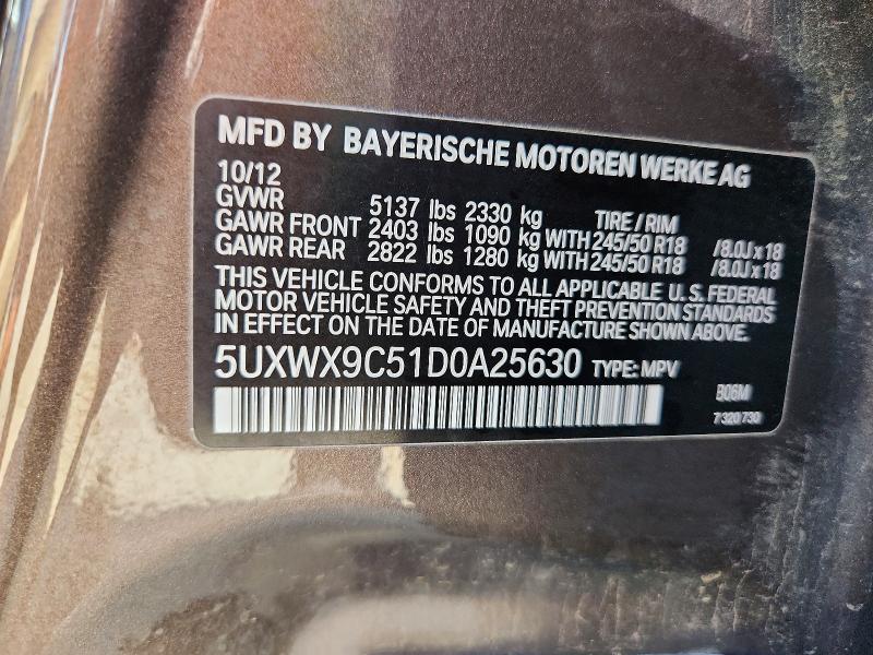 Продажа на аукционе авто 2013 Bmw X3, vin: 5UXWX9C51D0A25630, номер лота: 66115466