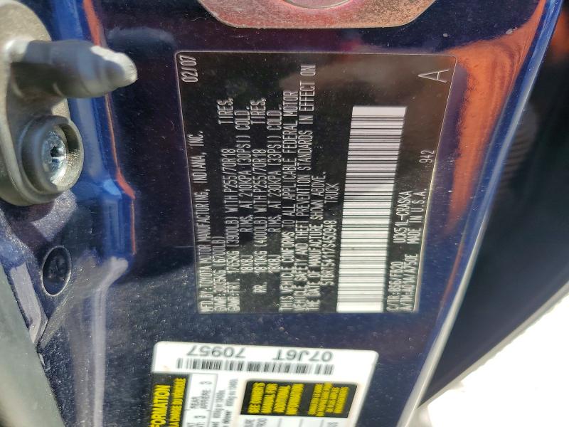Auction sale of the 2007 Toyota Tundra, vin: 5TBRT54117S450948, lot number: 65573106