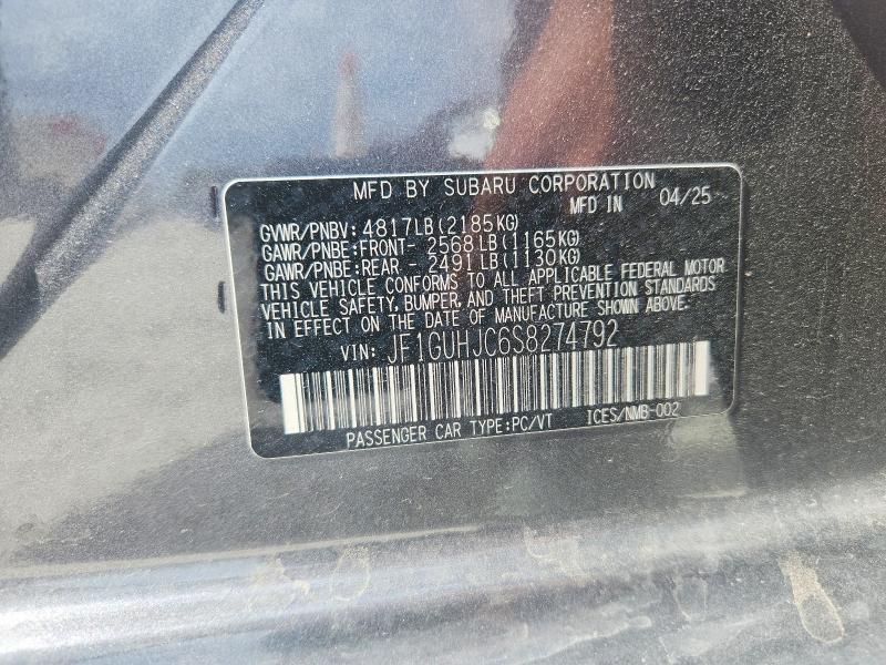 Aukcja sprzedaży 2025 Subaru Impreza, vin: JF1GUHJC6S8274792, numer aukcji: 64932636