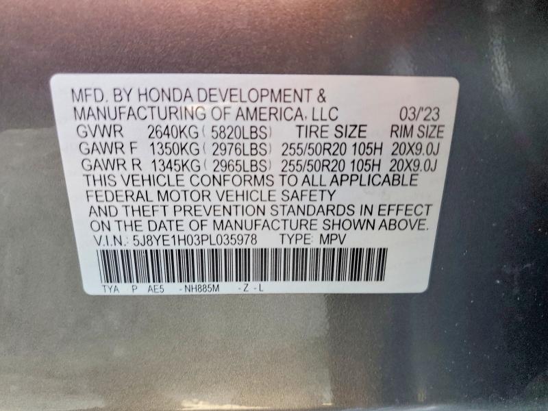 Продажа на аукционе авто 2023 Acura Mdx, vin: 5J8YE1H03PL035978, номер лота: 73076876