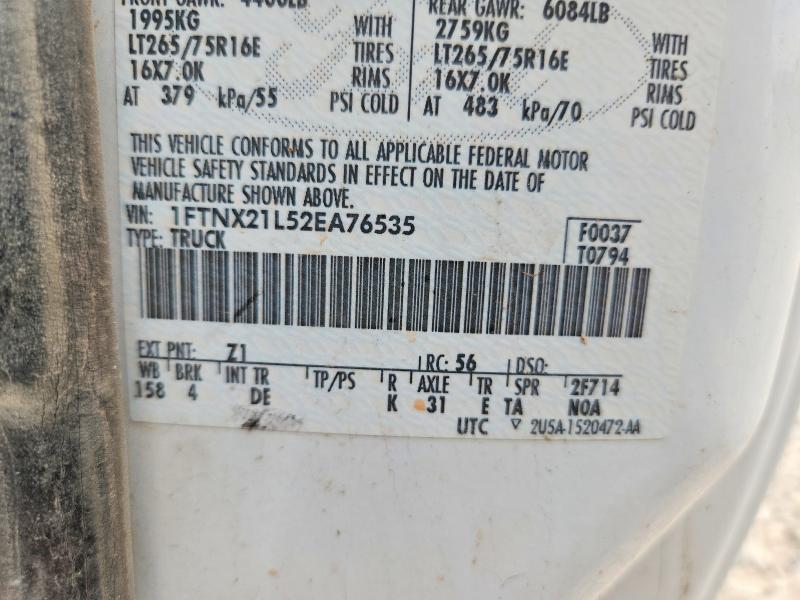 2002 Ford F250 მანქანა იყიდება აუქციონზე, vin: 1FTNX21L52EA76535, აუქციონის ნომერი: 61973146