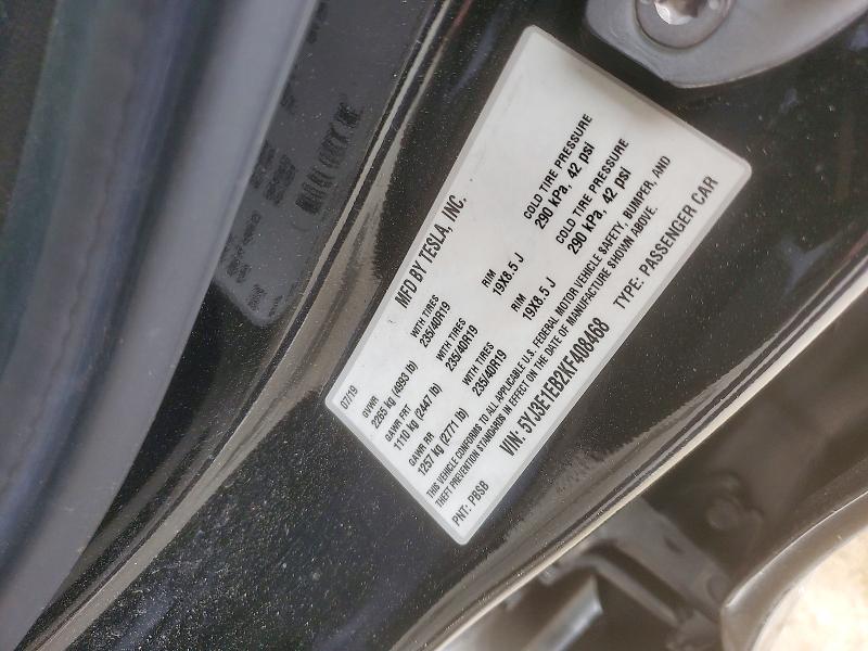 Продаж на аукціоні авто 2019 Tesla Model 3, vin: 5YJ3E1EB2KF408468, номер лоту: 64704336