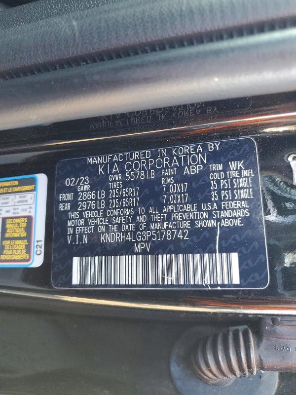 67200876 :رقم المزاد ، KNDRH4LG3P5178742 vin ، 2023 Kia Sorento مزاد بيع