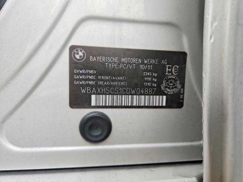 66243086 :رقم المزاد ، WBAXH5C51CDW04887 vin ، 2012 Bmw 528 مزاد بيع