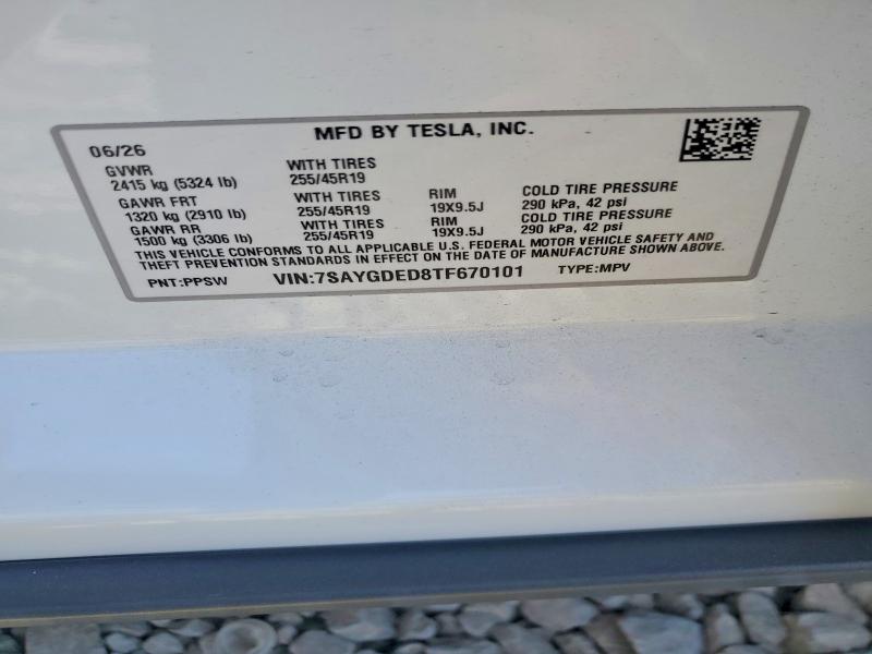 Aukcja sprzedaży 2026 Tesla Model Y, vin: 7SAYGDED8TF670101, numer aukcji: 64674906