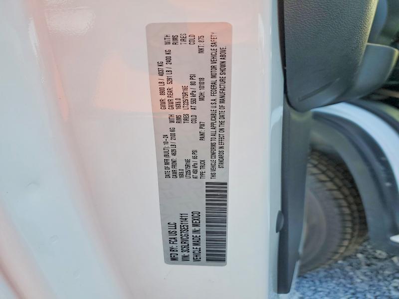 64186056 :رقم المزاد ، 3C6LRVCG7SE511411 vin ، 2025 Ram Promaster 2500 مزاد بيع