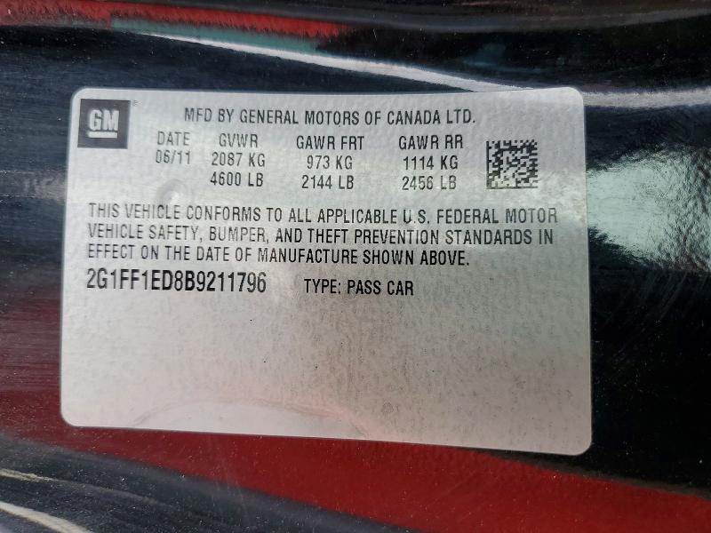 Продажа на аукционе авто 2011 Chevrolet Camaro, vin: 2G1FF1ED8B9211796, номер лота: 65527486