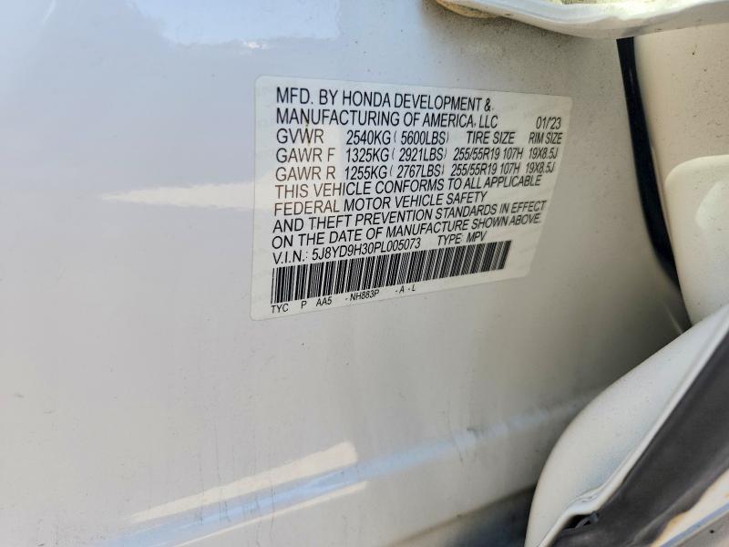 Продаж на аукціоні авто 2023 Acura Mdx, vin: 5J8YD9H30PL005073, номер лоту: 65724746