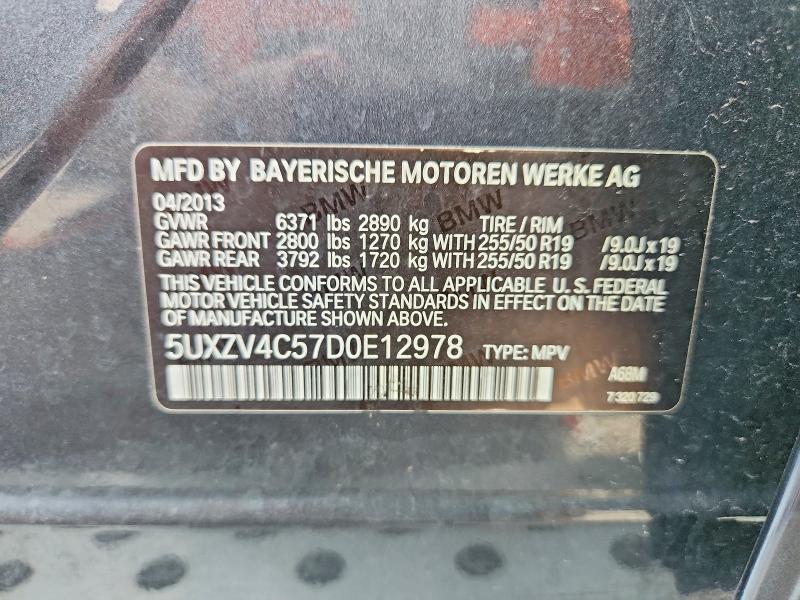 Auction sale of the 2013 Bmw X5, vin: 5UXZV4C57D0E12978, lot number: 63248046