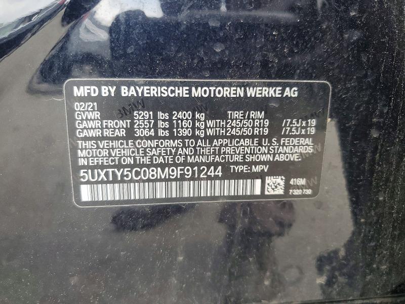 Aukcja sprzedaży 2021 Bmw X3, vin: 5UXTY5C08M9F91244, numer aukcji: 64678406