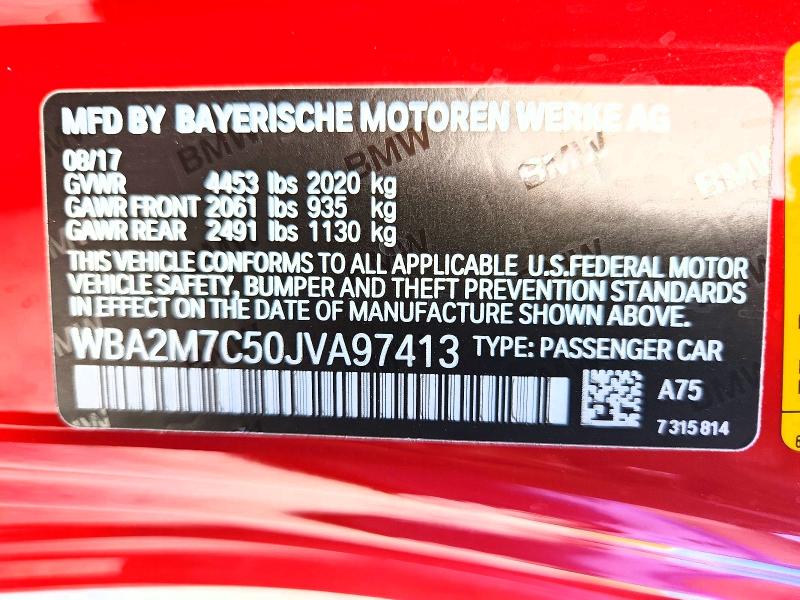 64235476 :رقم المزاد ، WBA2M7C50JVA97413 vin ، 2018 Bmw 230i مزاد بيع