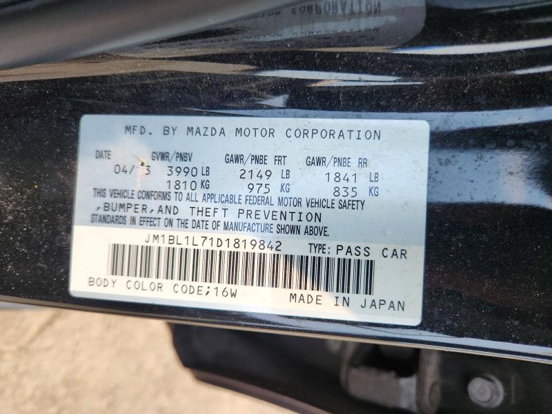Aukcja sprzedaży 2013 Mazda 3, vin: JM1BL1L71D1819842, numer aukcji: 64274176