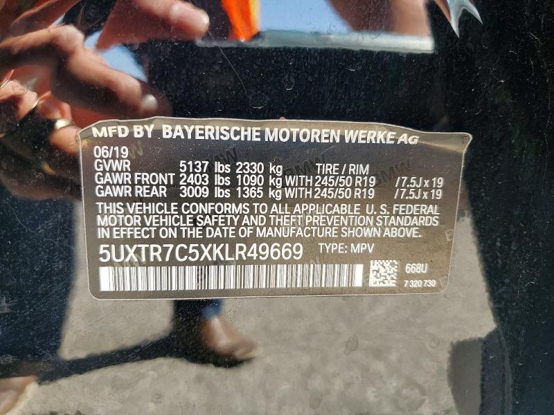 Aukcja sprzedaży 2019 Bmw X3, vin: 5UXTR7C5XKLR49669, numer aukcji: 60265576