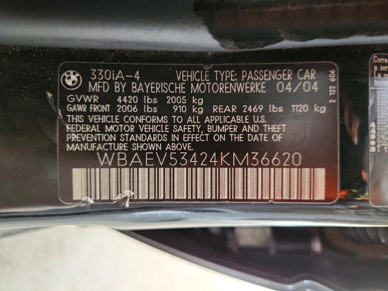 Продаж на аукціоні авто 2004 Bmw 330, vin: WBAEV53424KM36620, номер лоту: 65149686