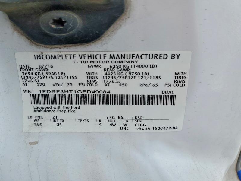 Продаж на аукціоні авто 2016 Ford F350, vin: 1FDRF3HT1GED49084, номер лоту: 69515996