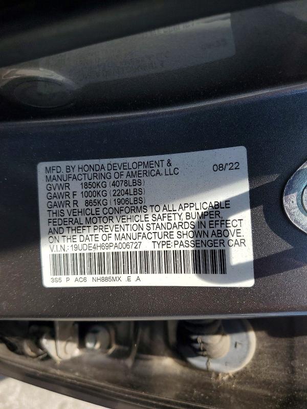 Продаж на аукціоні авто 2023 Acura Integra, vin: 19UDE4H69PA006727, номер лоту: 66035066