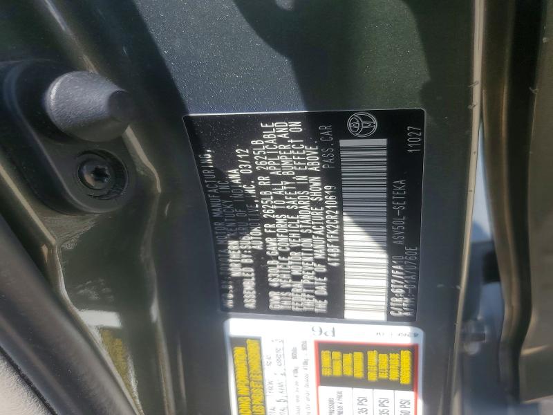 Aukcja sprzedaży 2012 Toyota Camry, vin: 4T4BF1FK2CR210619, numer aukcji: 64722086